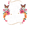 Courage Over Luck Floral Quote