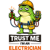 Électricien Grenouille Mascotte Tee