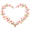 Heart of Cherry Blossoms Spring Motif
