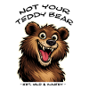 Smiling Brown bear in cartoon style.