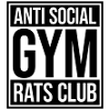 Antisocial Gym Rats Club Sjov Fitness-ordsprog