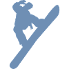 Minimalistischer Snowboarder Wintersport