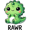 Suloinen Dino T-Rex -dinosauruspiirros Chibi Roar