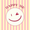 Smile on stripe pattern