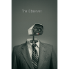 The Observer Minimal Surveillance Art Poster