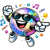 Rainbow Disco Ball Dance Party