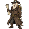 Otter Explorer Steampunk Retro Cartographer
