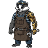 Steampunk Mechanic Badger Bionic Arm