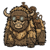 Steampunk Transport-Yak-Rüstung und Gepäck