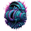 Cyberpunk Headphones DJ
