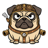 Chien Carlin Steampunk Propulseur Vapeur