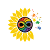 Autism Acceptance Sunflower Icon