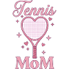 Tennis Mom Heart Racquet Design