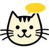 Cat face with speech bubble