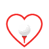 Golf Heart Love Golf