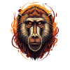 Baboon Monkey Portrait