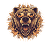 Tropical bear with sunglasses
