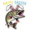 Osterfisch Hecht mit Hasenohren
