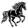 Galopping horse