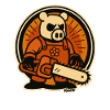 Lumberjack Pig with Chainsaw