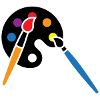 Malerei, Farbpalette, Pinsel, Kunst Symbol