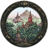 Jungle Temple Circular Art