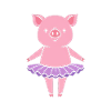 Cute piggy in tutu