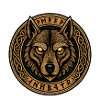 Wolfsring-Emblem mit Runen