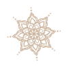 Beige Mandala-Stern-Design