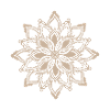 Beige Mandala Lace Pattern