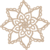 Beige Mandala Flower Lace