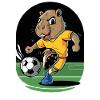 Funny Football Rodent Mascot Animal