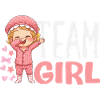 Team Mädchen Dabbing Schlafanzug Reveal