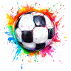 Ballon de football aquarelle
