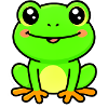 Bright Lime Frog Charm
