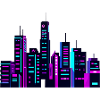 Neon City Skyline