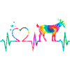 Rainbow Heart Goat 