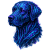Psychedelischer Neonstock-Stil Labrador Retriever