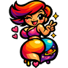 Kawaii Space-Dancing Woman