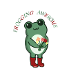 Frogging Awesome – Cute Frog with Flowers