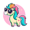Rainbow Pony Glam Glasses