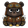 Bear Mechanic Steampunk Vest Gears