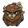Bison Steampunk Cyborg Rüstungsräder