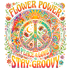 Peace Love Freedom Flower