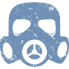 Grunge Gas Mask Nuclear Radioactive Particulate Matter