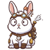 Steampunk Bunny Messenger Backpack Steam