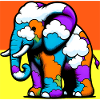 Elephant with Cloud and Clouds