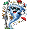 Hurricane with sunglasses