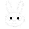 Minimalist Bunny Head – Cute Animal