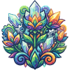 Luminous Crystal Lotus Flower Crystals Pattern